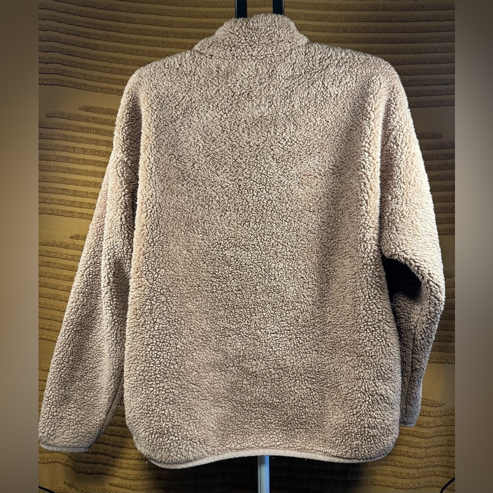 PINK Victoria's Secret Warm Brown Teddy Jacket Full Zip Size XL Fleece - Picture 2 of 3